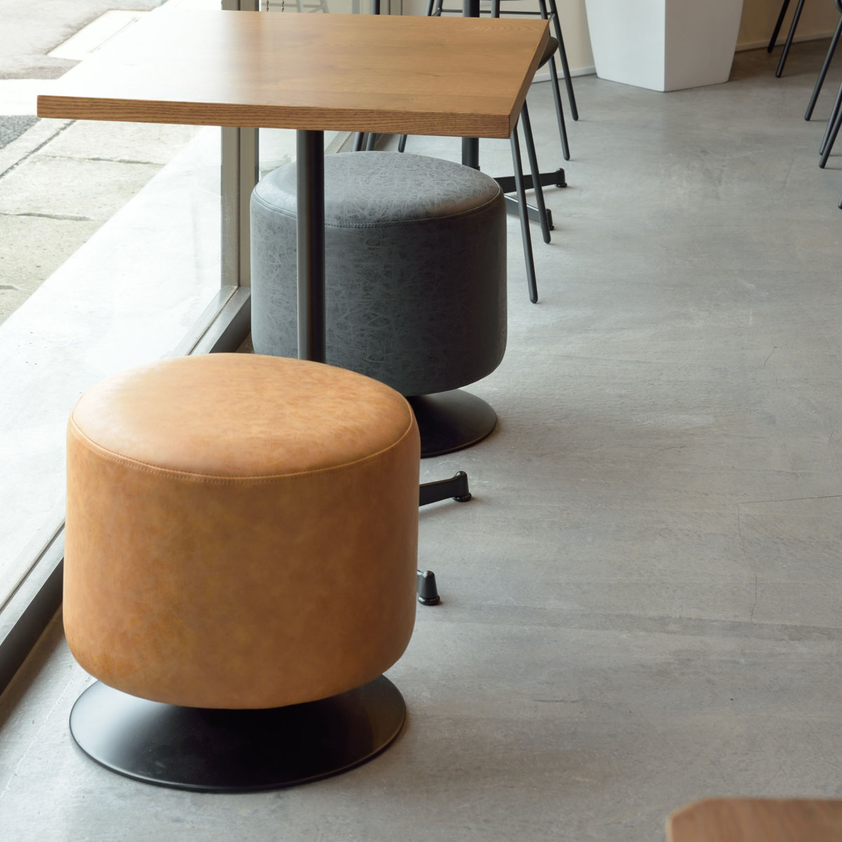 楽天市場】スツール 高さ40cm 丸椅子 回転式 ソフトレザー （ レザー調