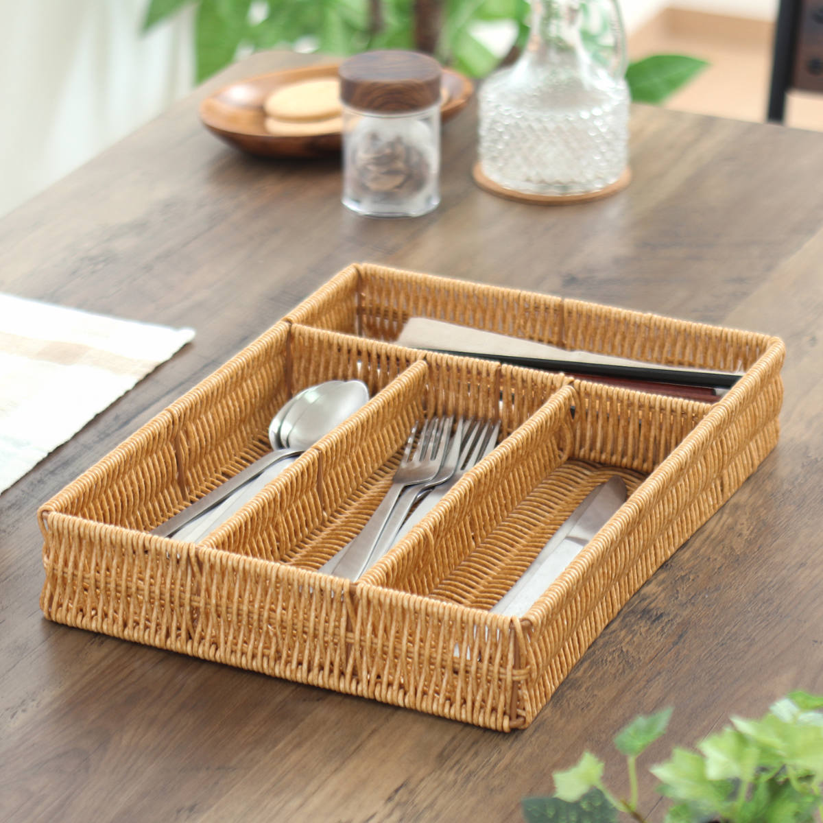 楽天市場】カトラリーケース 洗えるカトラリ収納 仕切り付き （ 洗える