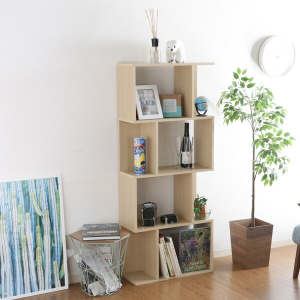 楽天市場】ディスプレイラック 4段 S型 ブックシェルフ 幅59cm （ 送料