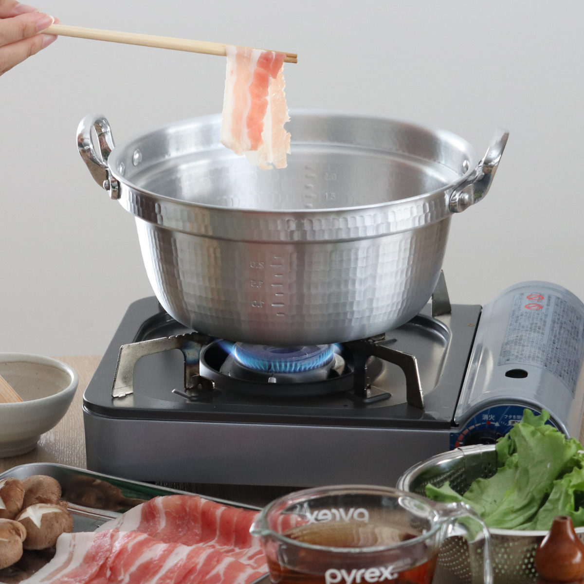 楽天市場】打出料理鍋 27cm ガス火専用 メモリ付き 中尾アルミ 日本製