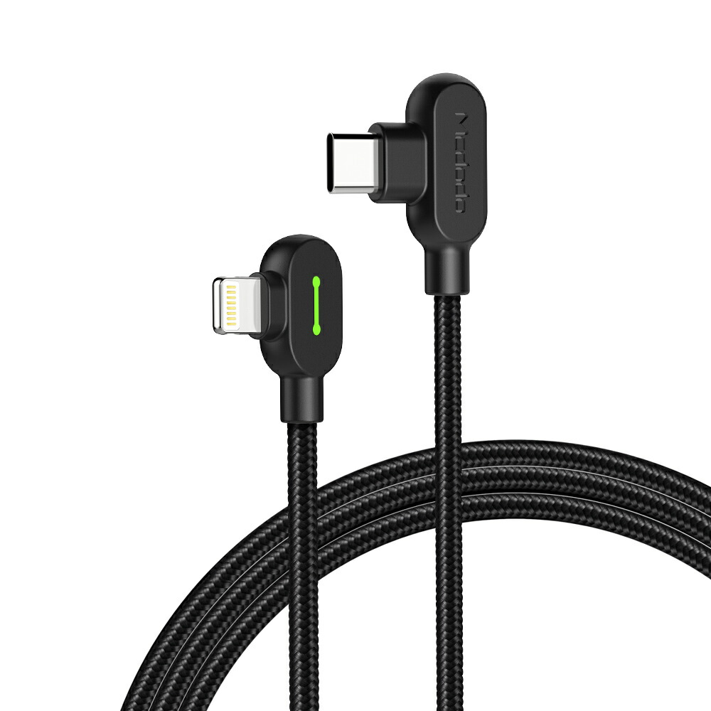 楽天市場】USB C ライトニングケーブル 1.2m 両端L型デザイン 3A急速