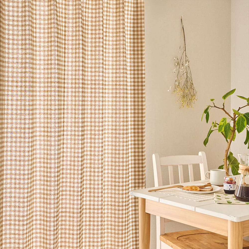 楽天市場】カーテン オーダーカーテン 非遮光カーテン チェック