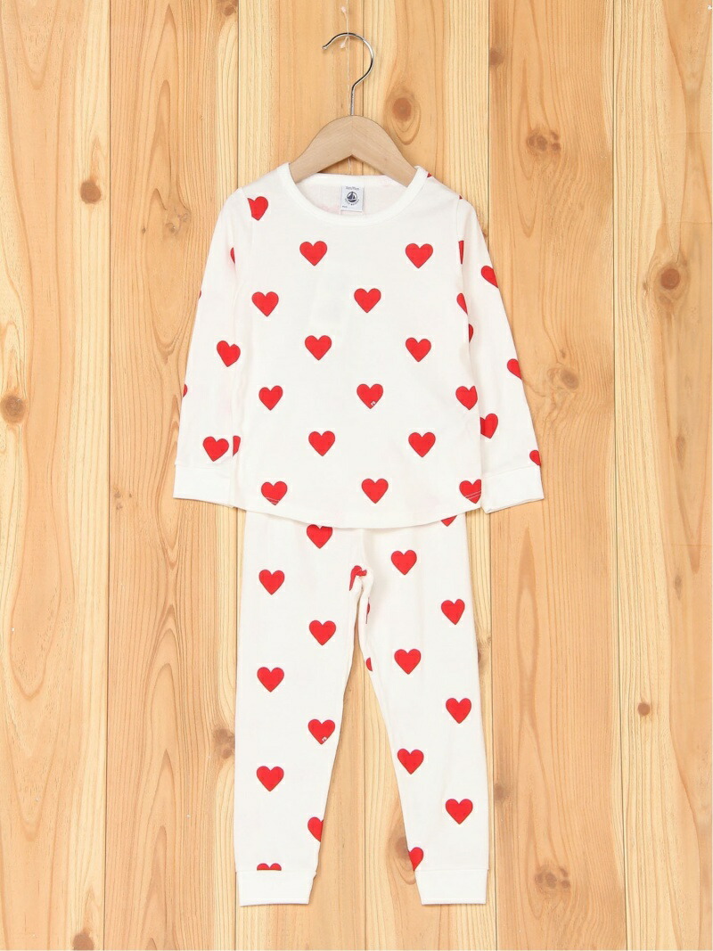 楽天市場】(K)ハートプリント長袖パジャマ PETIT BATEAU プチバトー
