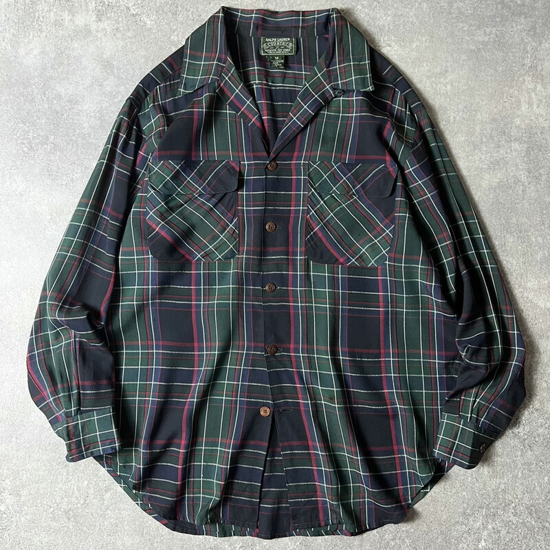 楽天市場】80s 90s RALPH LAUREN COUNTRY チェック 長袖 レーヨン