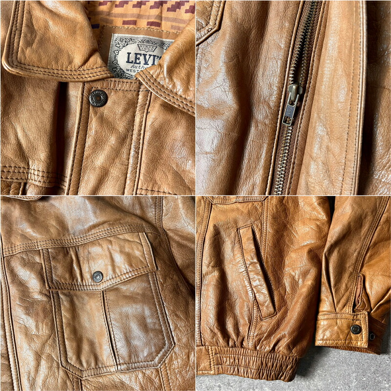 楽天市場】90s Levis 70506 タイプ 中綿入り 本革 レザー ジャケット L