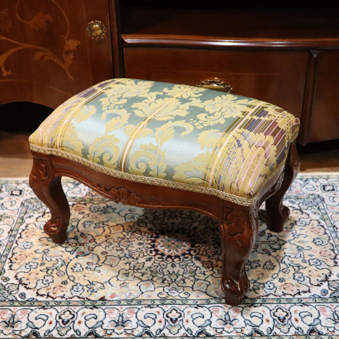 楽天市場】イタリア製 フットスツール 角型 グリーン 北欧 クラシック