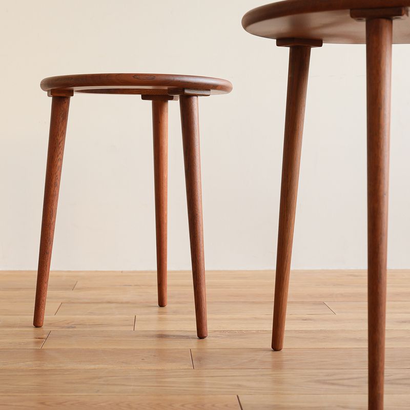 楽天市場】ネストテーブル RattanMix／RD 円形 ヴィンテージレッド