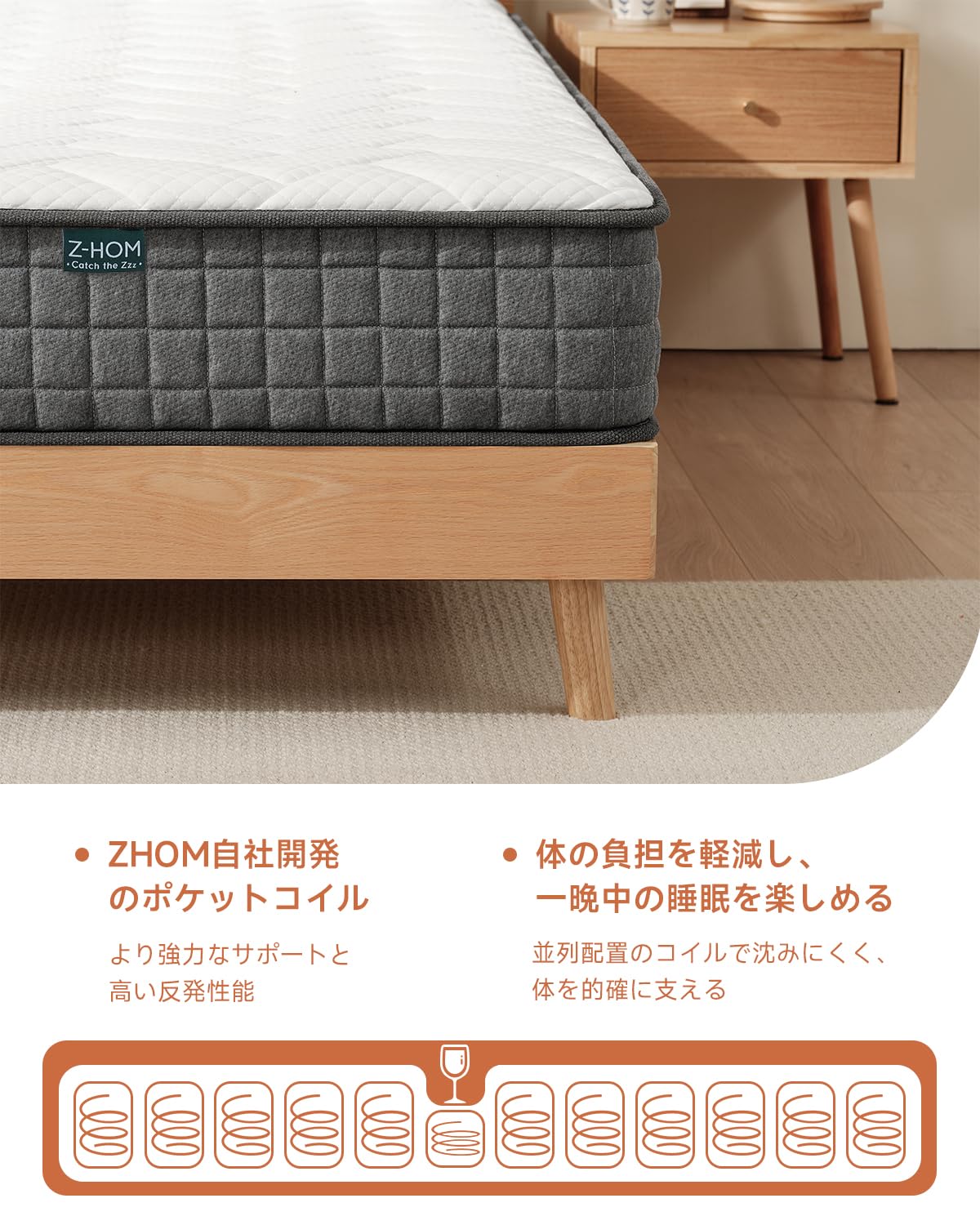 楽天市場】Z-HOM マットレス シングル 極厚20cm 高反発 マットレス