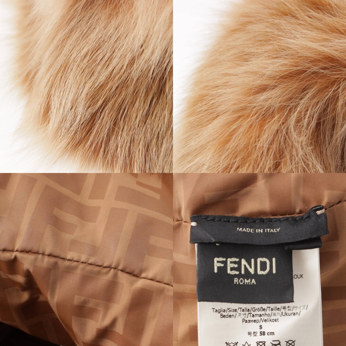 楽天市場】【フェンディ】Fendi フォックスファー ズッカ リバーシブル