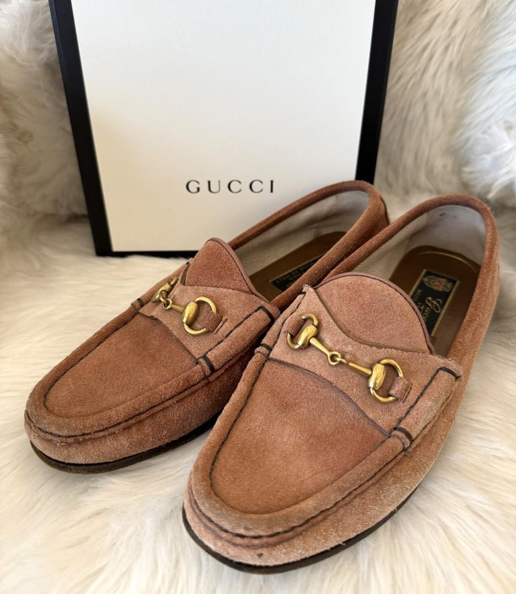 楽天市場】【中古】 GUCCI （グッチ） ﾛｰﾌｧｰ ホースビット スウェード