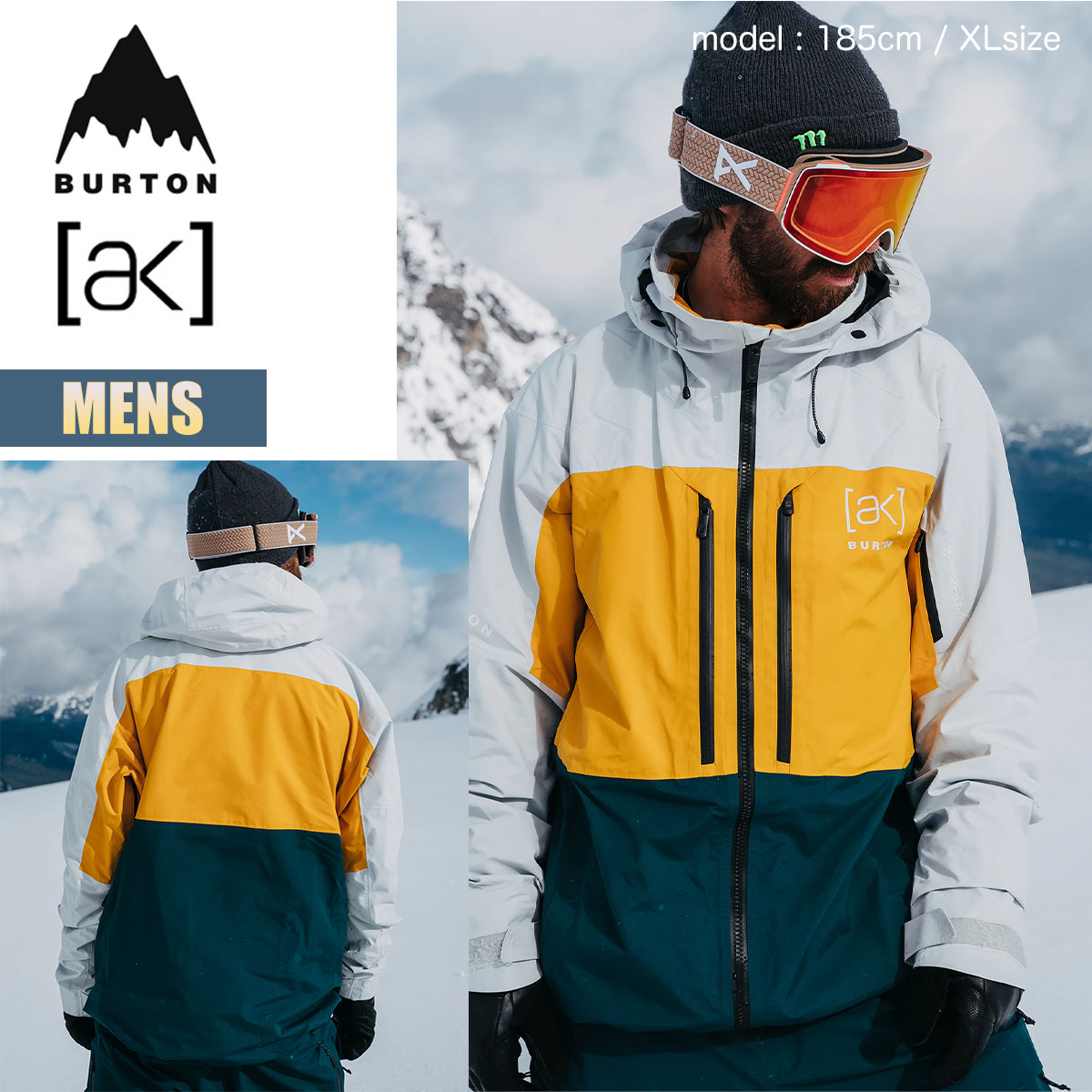 希少 Burton AK GORE-TEX スノボウェア スキーウェア 総柄 S BURTON