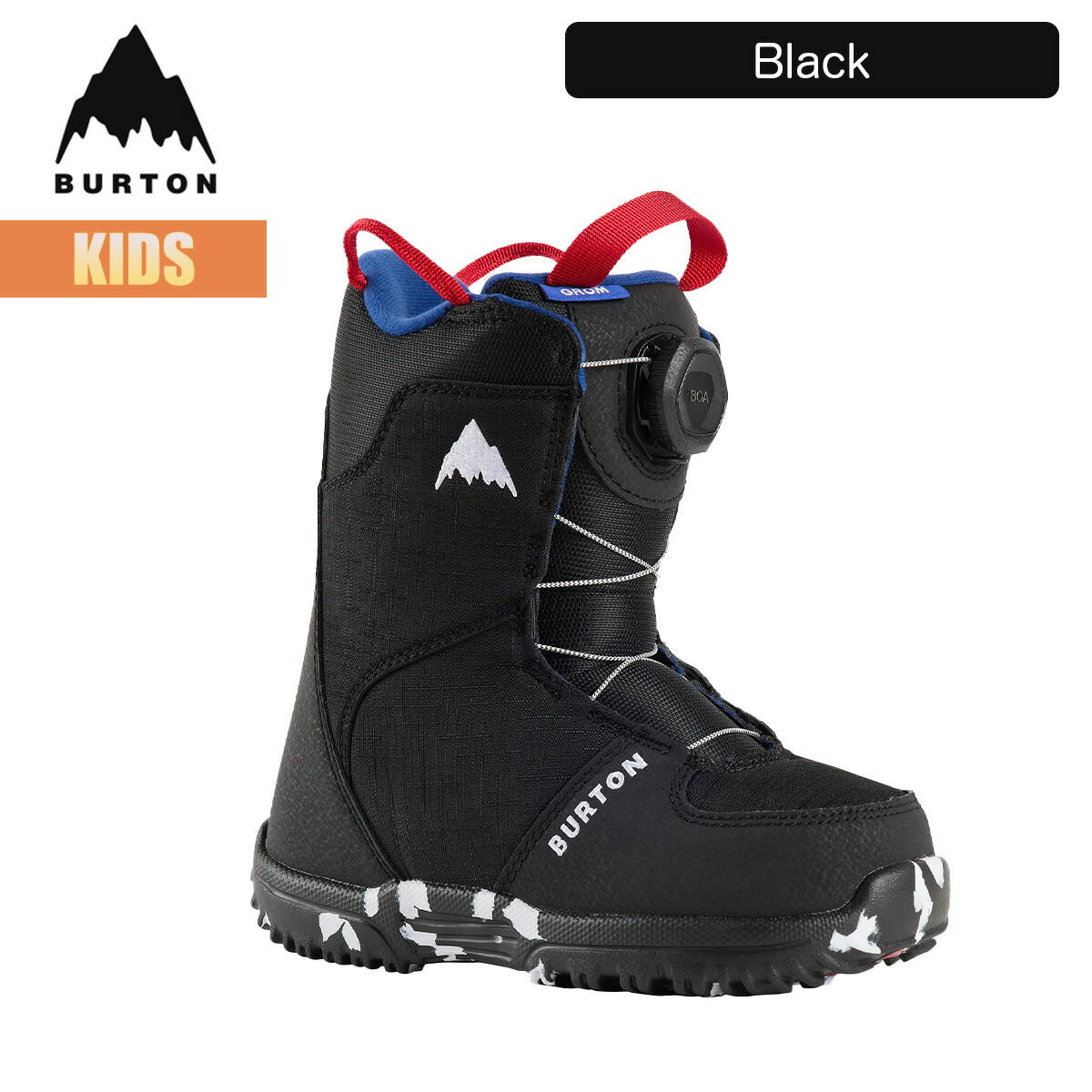 ヤス！！ZIPLINE 子ども用スノーボードブーツ ブラック BURTON ジップ