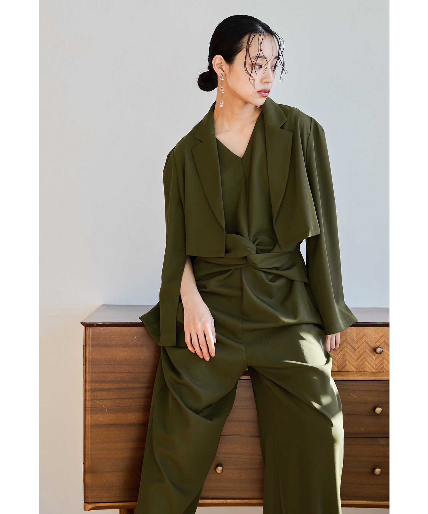 bflat｜プラクティカルショートジャケットセットアップ 2点セット