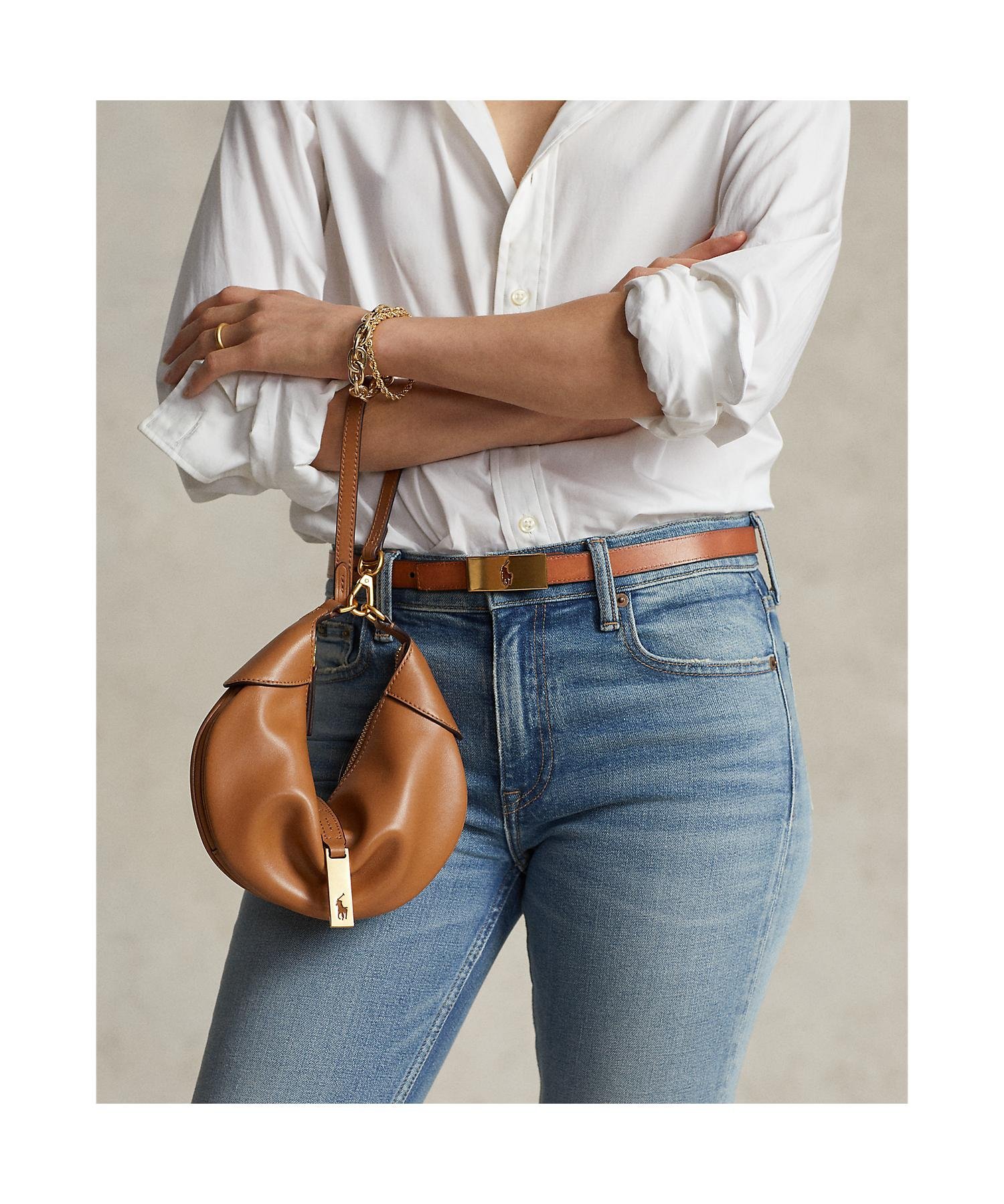 RALPH LAUREN｜Polo ID カーフスキン ミニ ショルダー バッグ