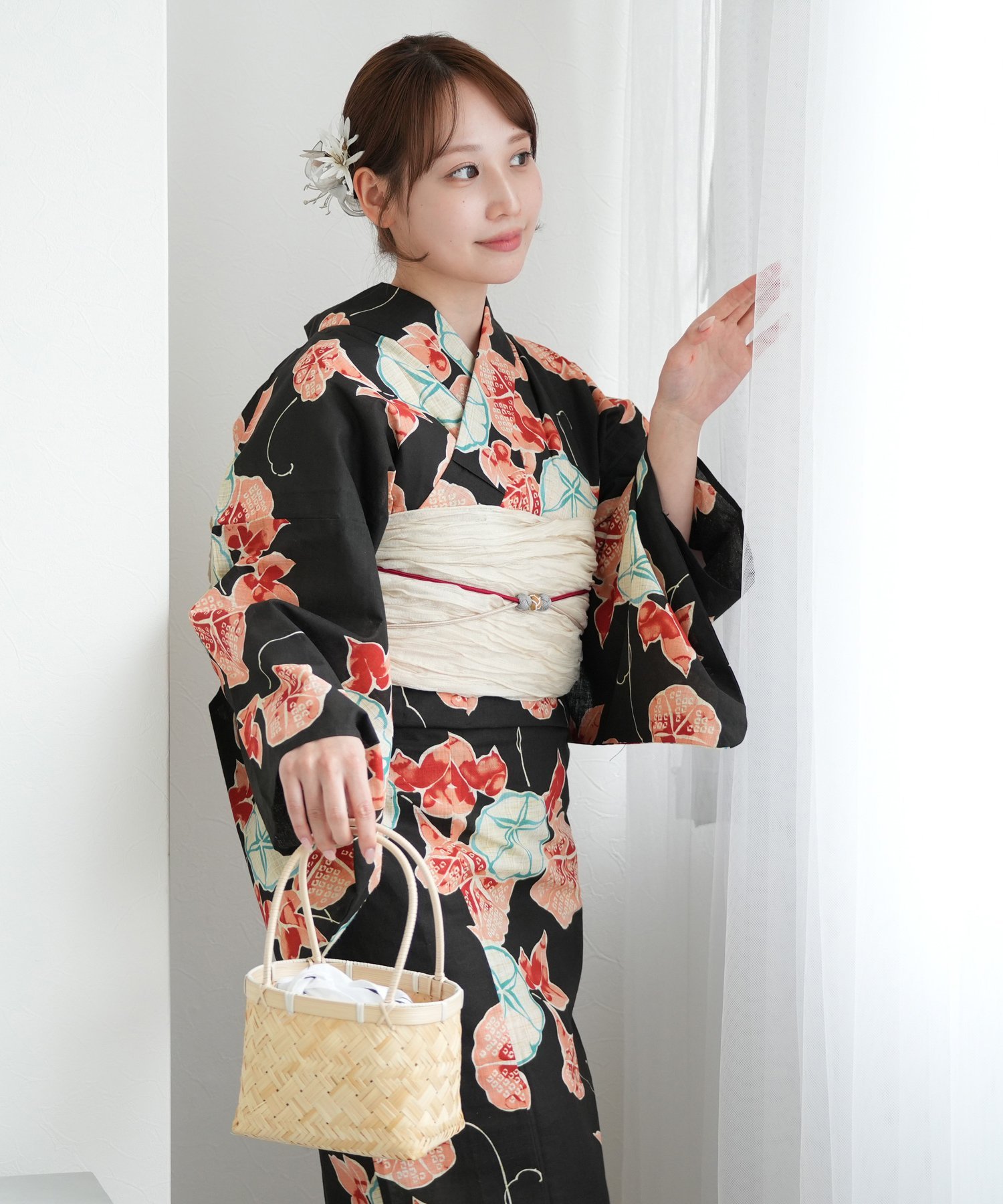 utatane｜utatane/(W)レディース 浴衣 帯 下駄 3点セット フリーサイズ