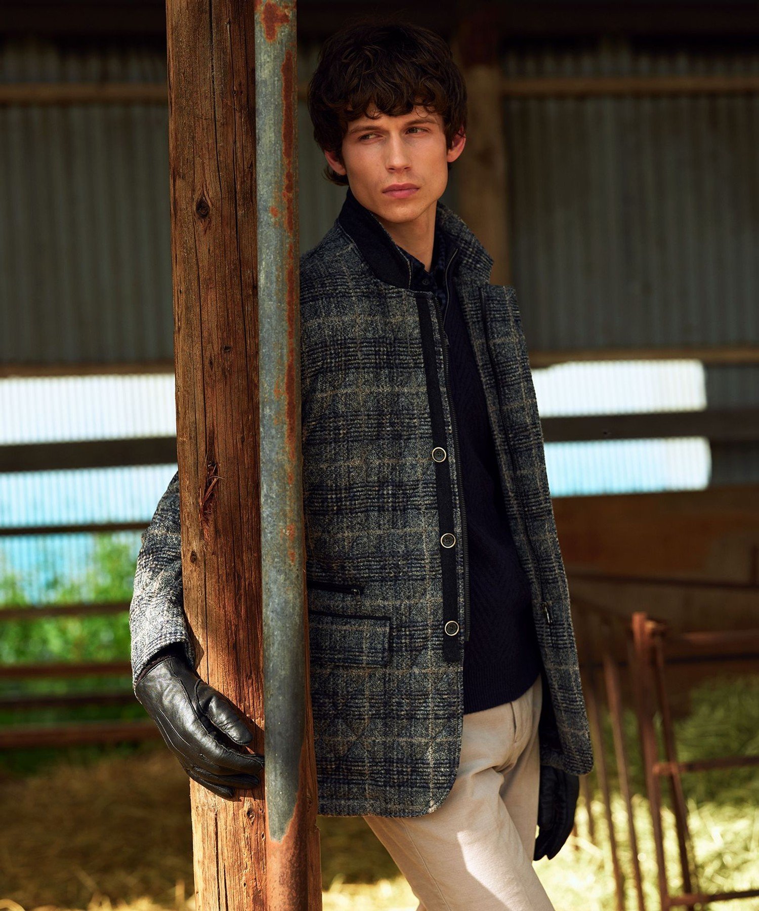 JOSEPH ABBOUD｜【キングサイズ】カシミヤブレンド ハイネック ZIP