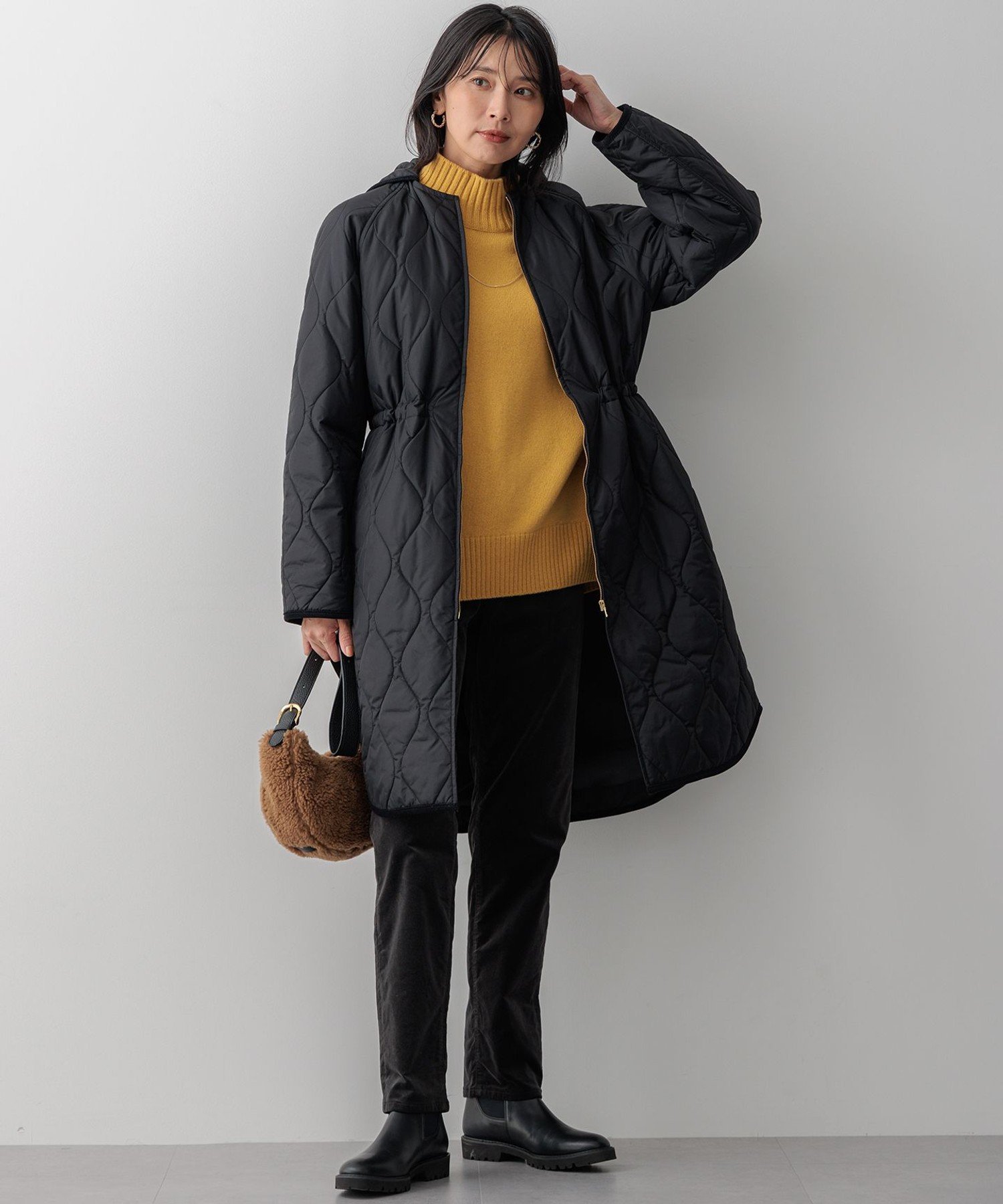 23区｜【洗える/撥水加工】中綿 ロング パディング アウター | Rakuten