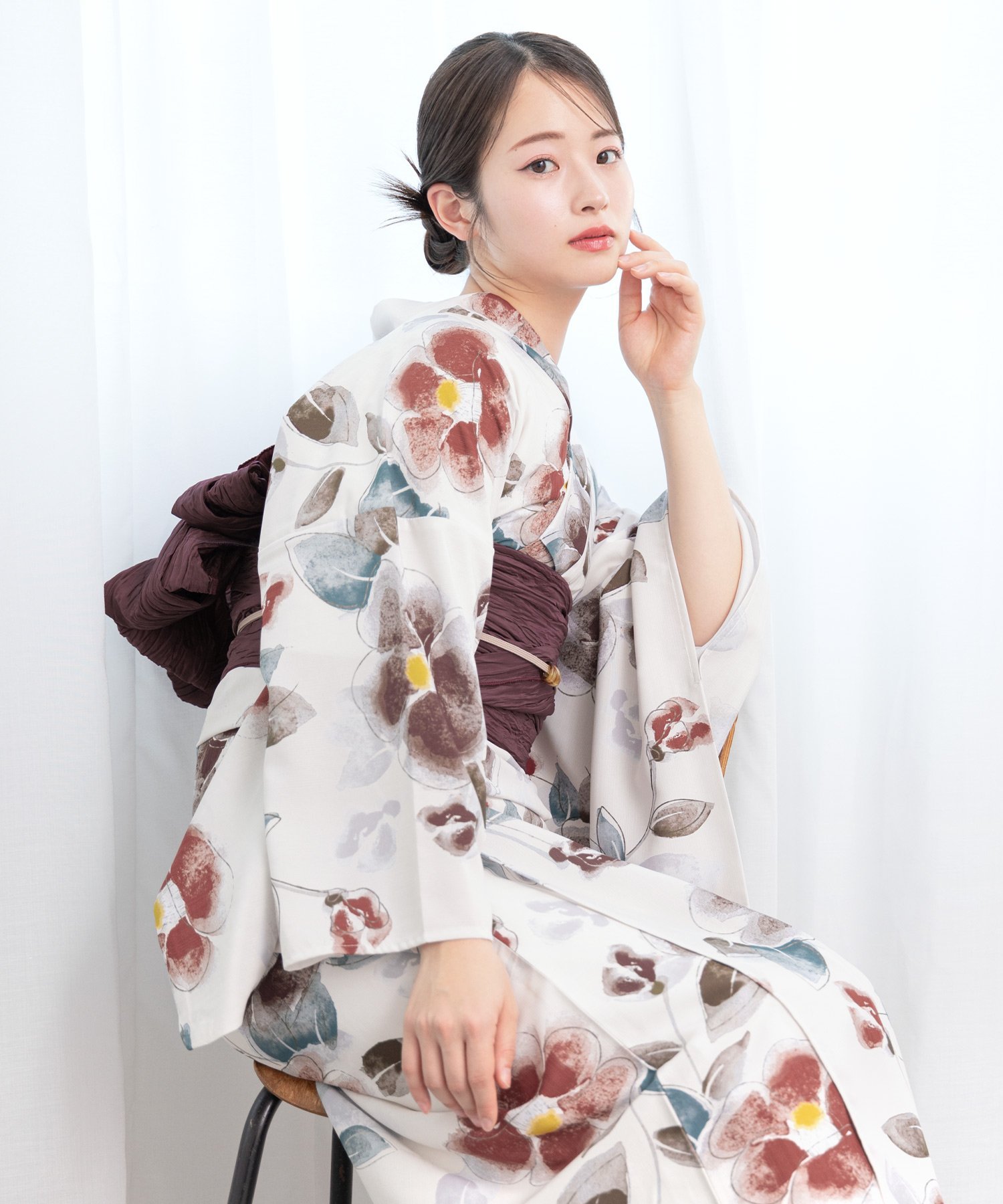 楽天市場】ワインレッド（浴衣｜和服）：レディースファッションの通販