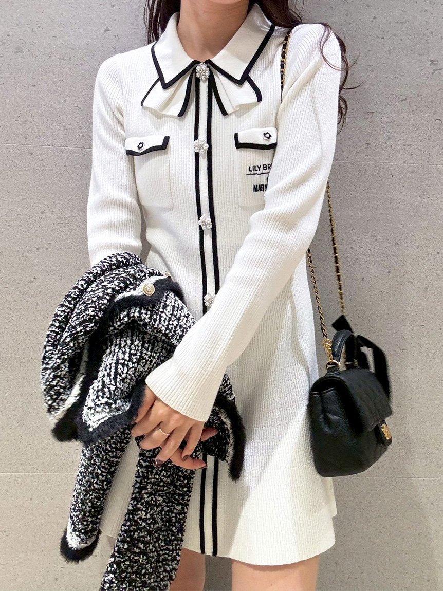 LILY BROWN｜【LILY BROWN×MARY QUANT】デイジー釦付きビジューミニ