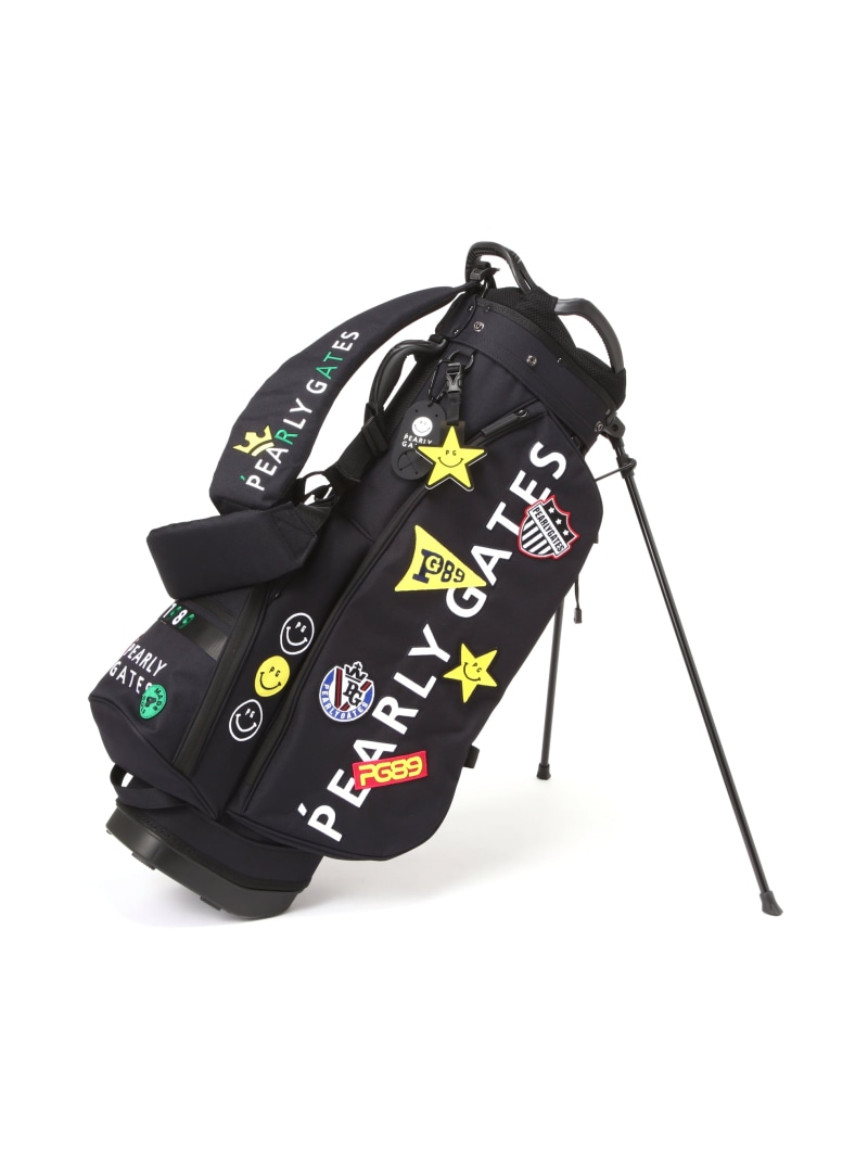 パーリーゲイツ ロゴ入り キャディバッグ ブラック ゴールド パーリー