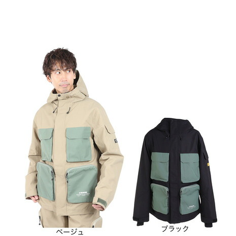 bonfire ダウン スノーボードジャケット ナイロンシェルパンツ 上下L