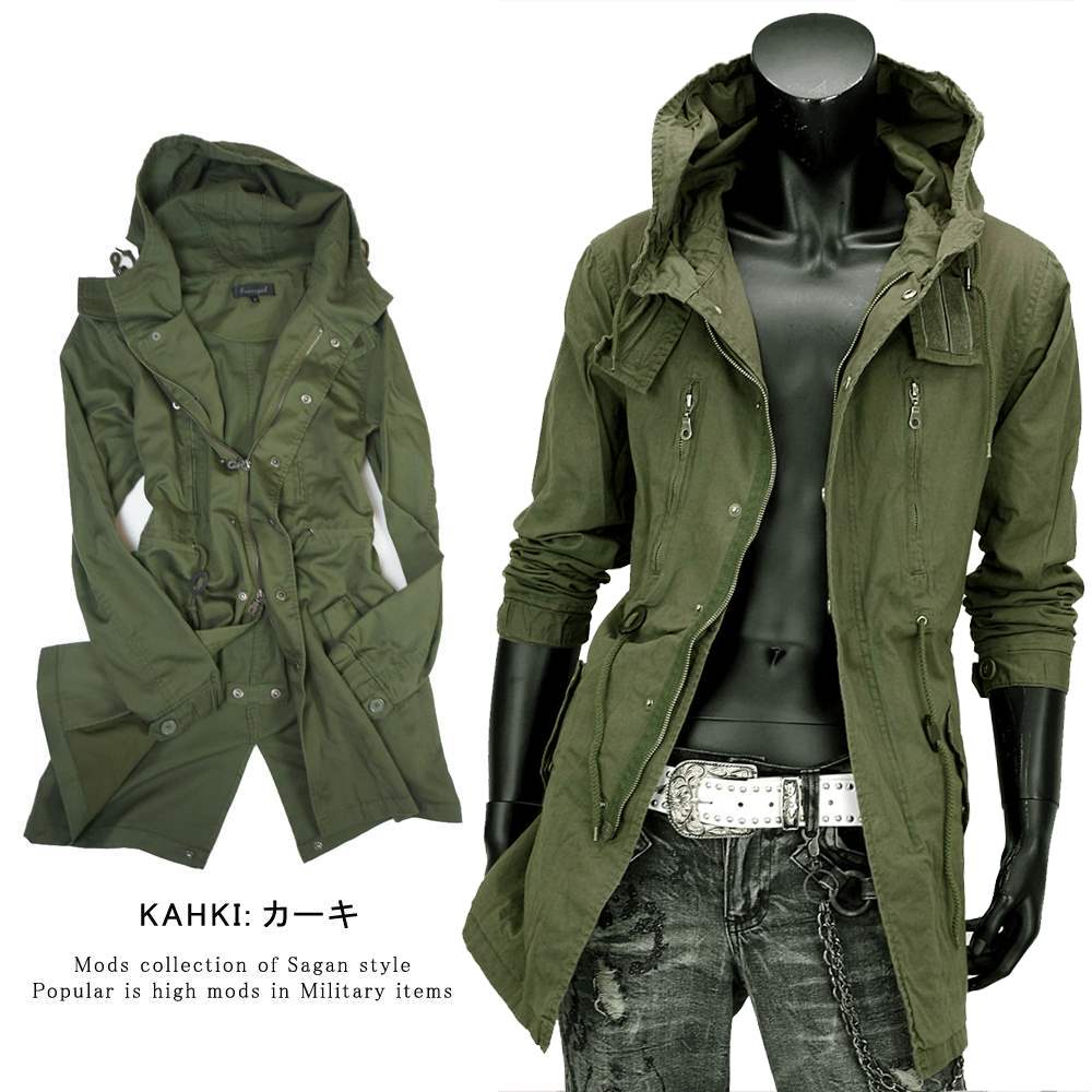 楽天市場】モッズコート メンズ ミリタリージャケット 全2色 新作