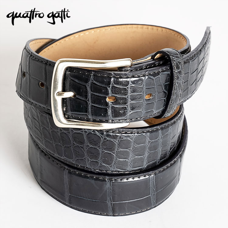楽天市場】ベルト メンズ レザー 本革 クロコダイル ワニ革 日本製