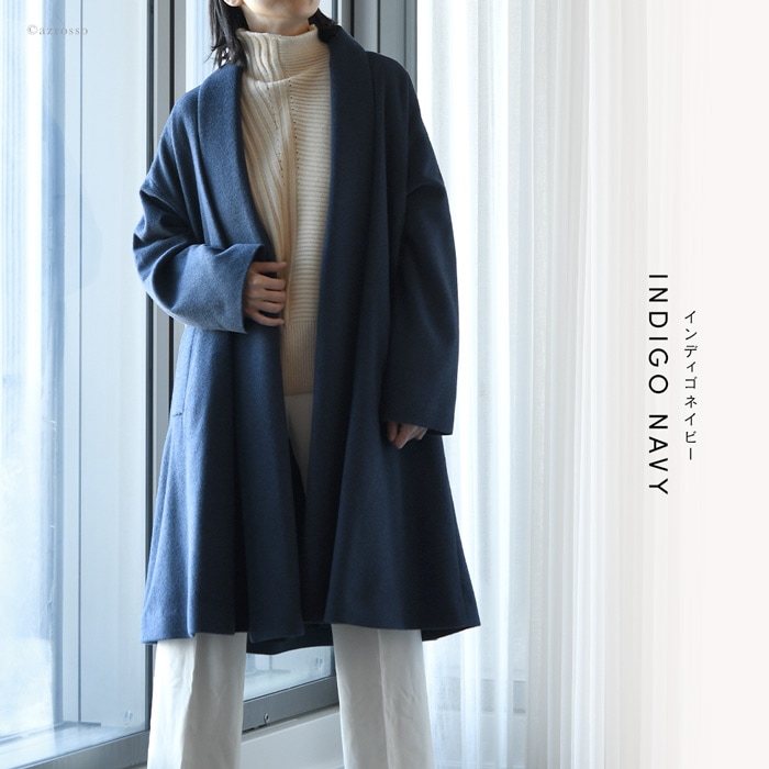楽天市場】日本製 カシミヤ コート セーブル ガウンコート ミドル 丈