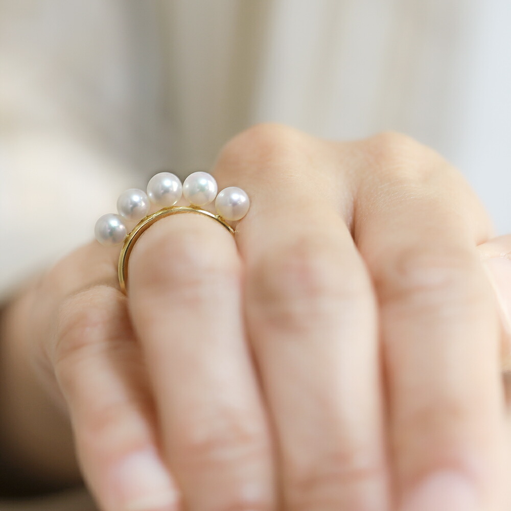 楽天市場】【ポイント10倍 2/26 09:59まで】k18 パール リング 18金