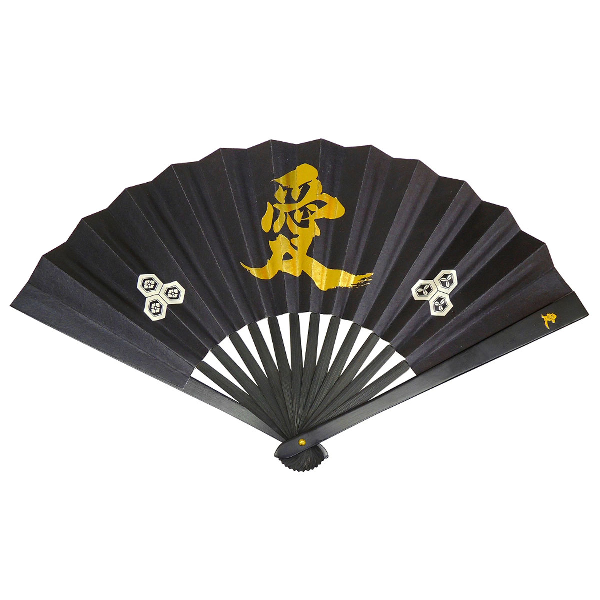 楽天市場】尾形刀剣 鉄扇8寸 直江兼続・金家紋入 扇子袋付 【楽ギフ_
