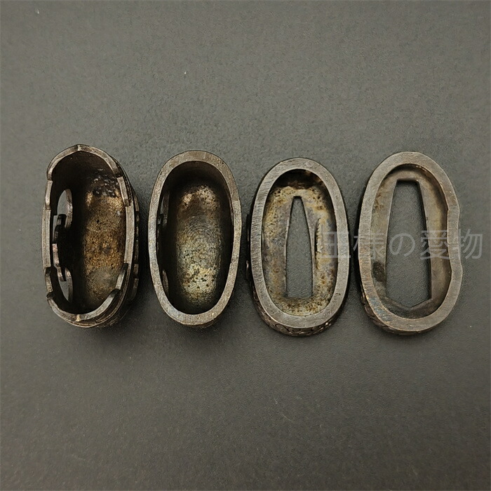 楽天市場】日本刀装具 合口拵え 唐草の図 縁頭 鯉口鐺 銅地 金工 金具