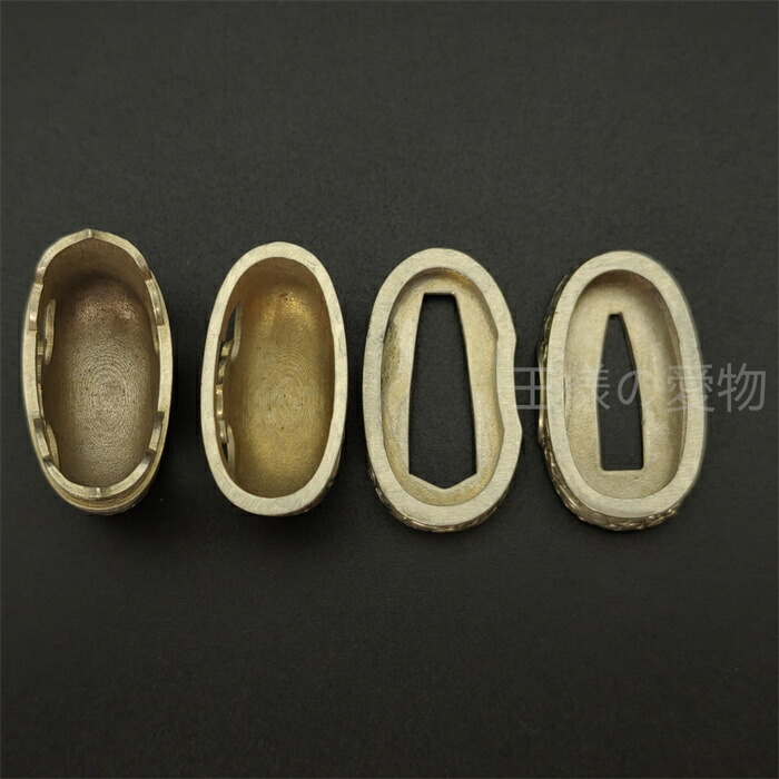 楽天市場】日本刀装具 合口拵え 唐草の図 縁頭 鯉口鐺 銅地 金工 金具