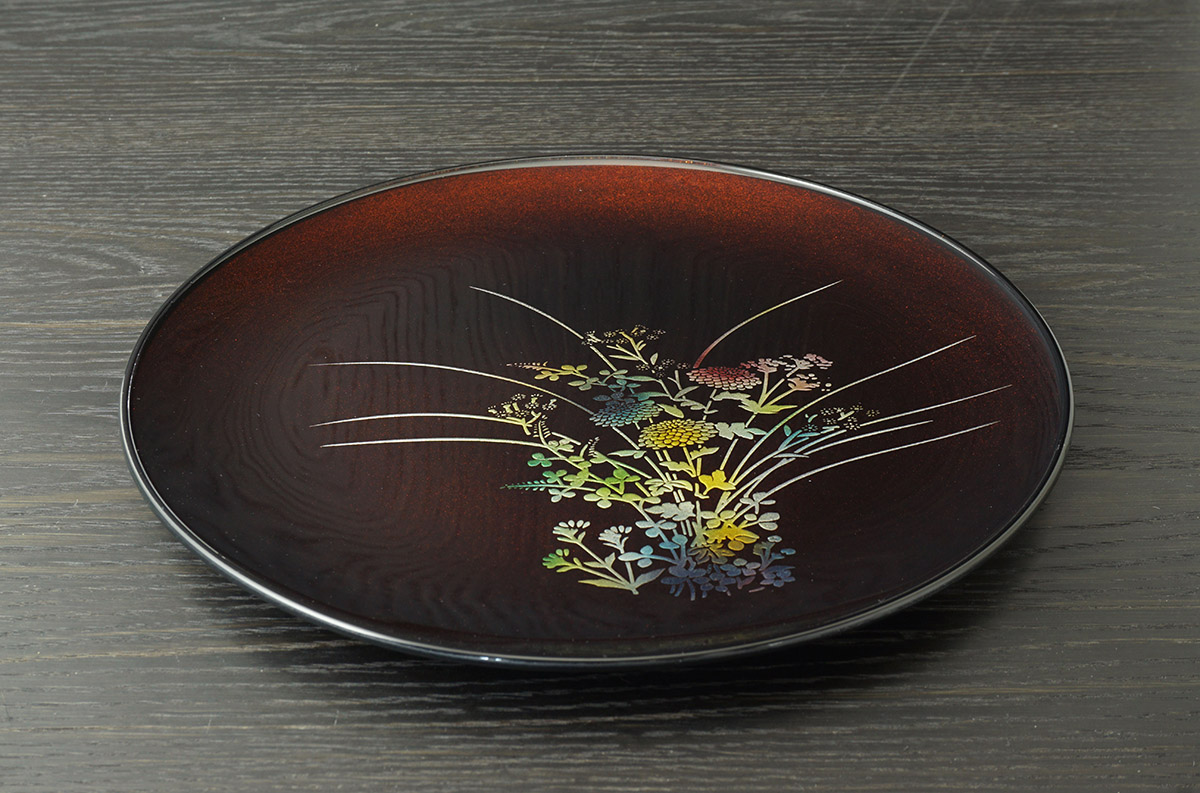 楽天市場】蒔絵 MAKIE 梨地 秋草 あきくさ フラットプレート S M L