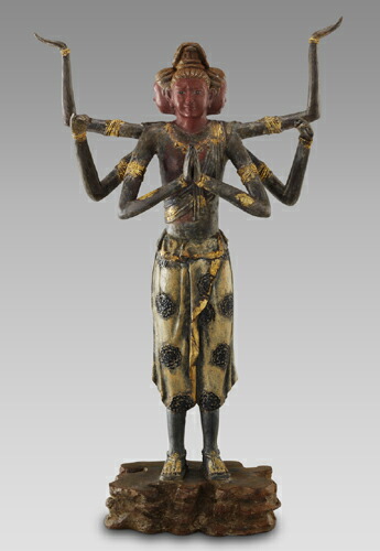 楽天市場】仏像 彫刻 青銅製 『 阿修羅 像 』漆仕上げ 日展作家 喜多