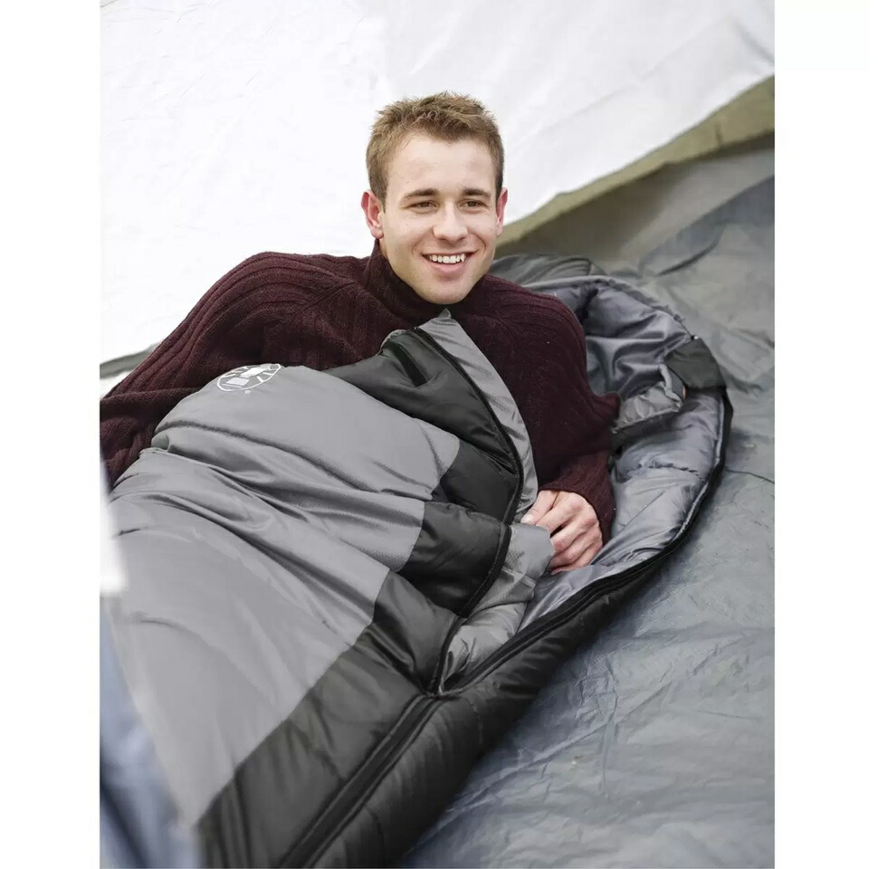 楽天市場】コールマン マミー寝袋 −18℃ ブラック＆グレー 極寒対応