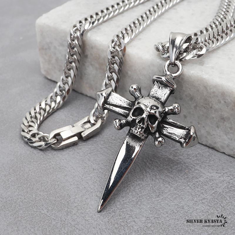 楽天市場】ステンレス クロスネックレス パイレーツネックレス