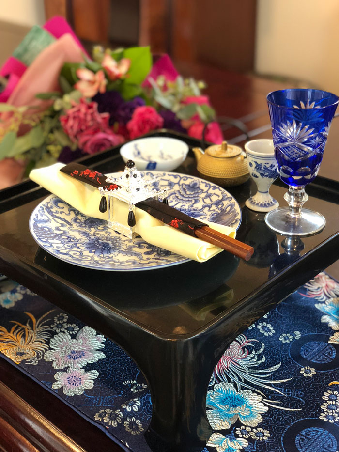 楽天市場】飾り皿 20cm シノワズリ プレート 寿紋 吉祥文様 Blue