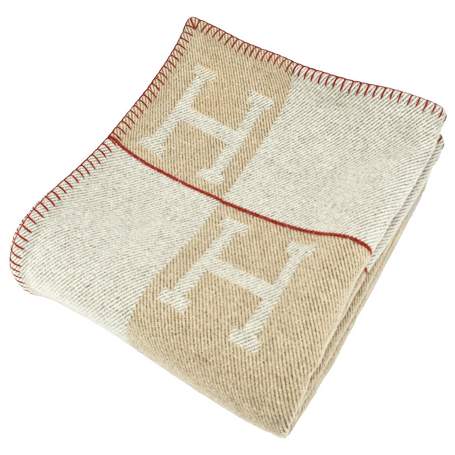 楽天市場】エルメス HERMES ブランケット 大判 Hロゴ ウール カシミヤ