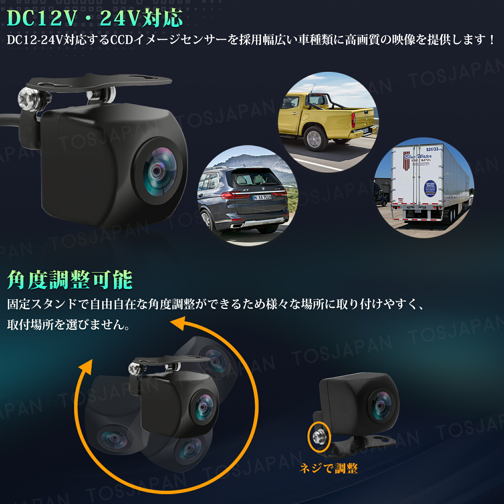 楽天市場】バックカメラ 水平180度 垂直140度 視野258度 超広角 100万