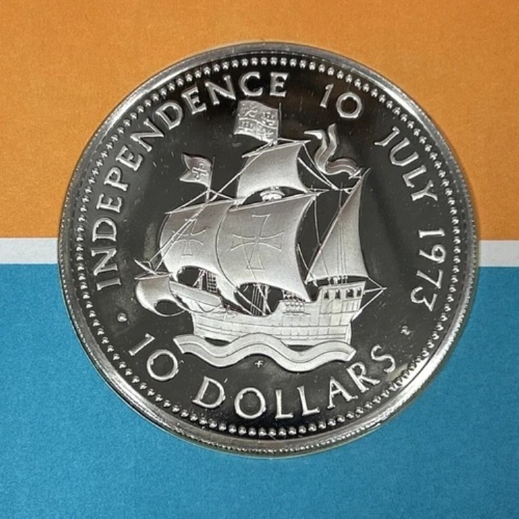 楽天市場】バハマ 1973年 10ドル銀貨：ASW：1.4795オンス : WORLD