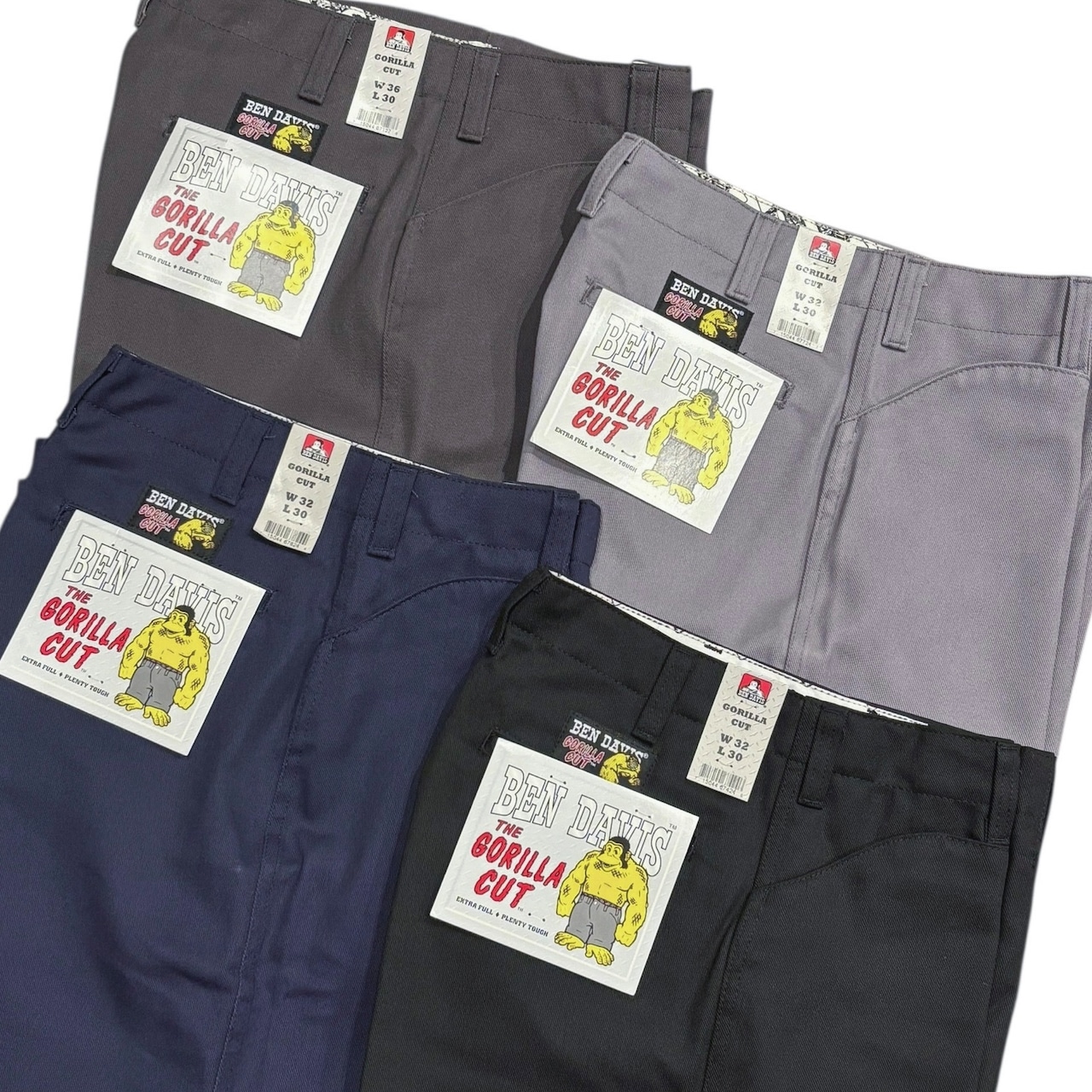楽天市場】USA企画 BEN DAVIS GORILLA CUT PANTS - Navy Light Grey
