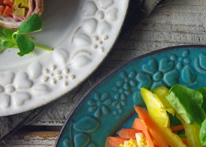 楽天市場】【max30%offクーポンあり】益子焼 ガーデン プレートL