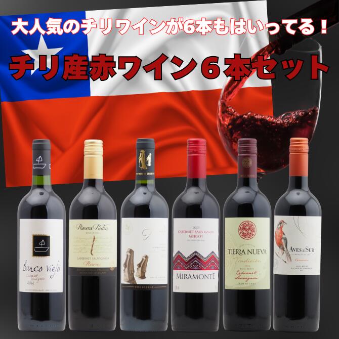 楽天市場】ワイン セット 【送料無料】＜第44弾＞チリワイン6本セット