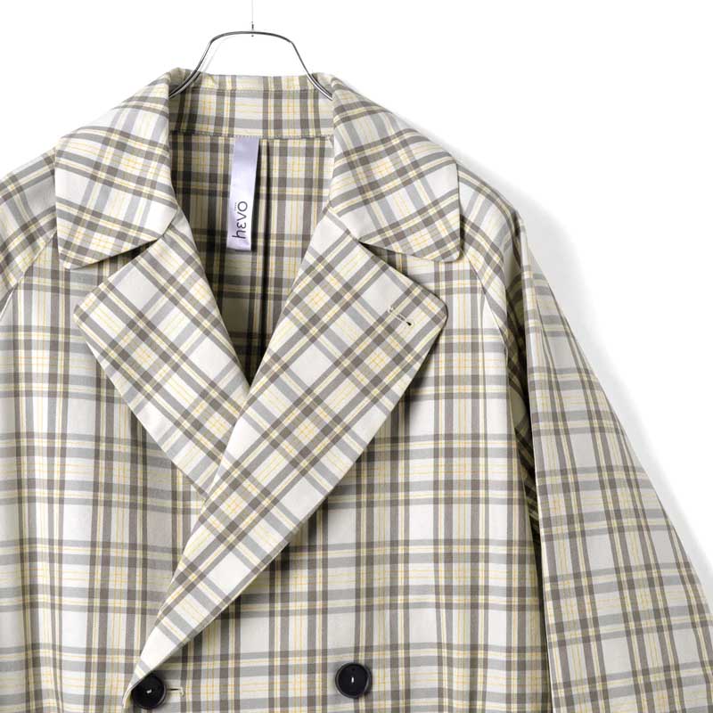 楽天市場】HEVO / イーヴォ｜コットンギャバジンチェック柄2Bダブル