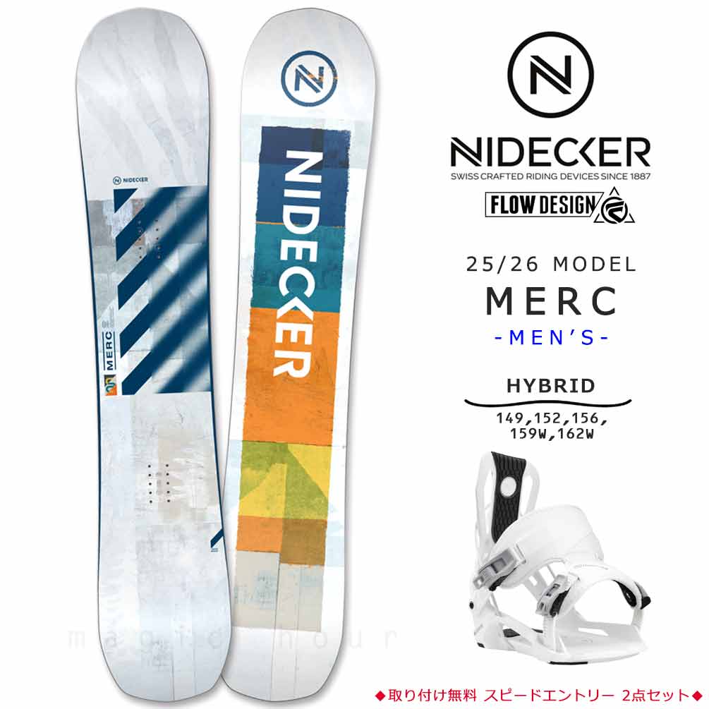 楽天市場】スノーボード 板 メンズ 2点 セット NIDECKER ナイデッカー