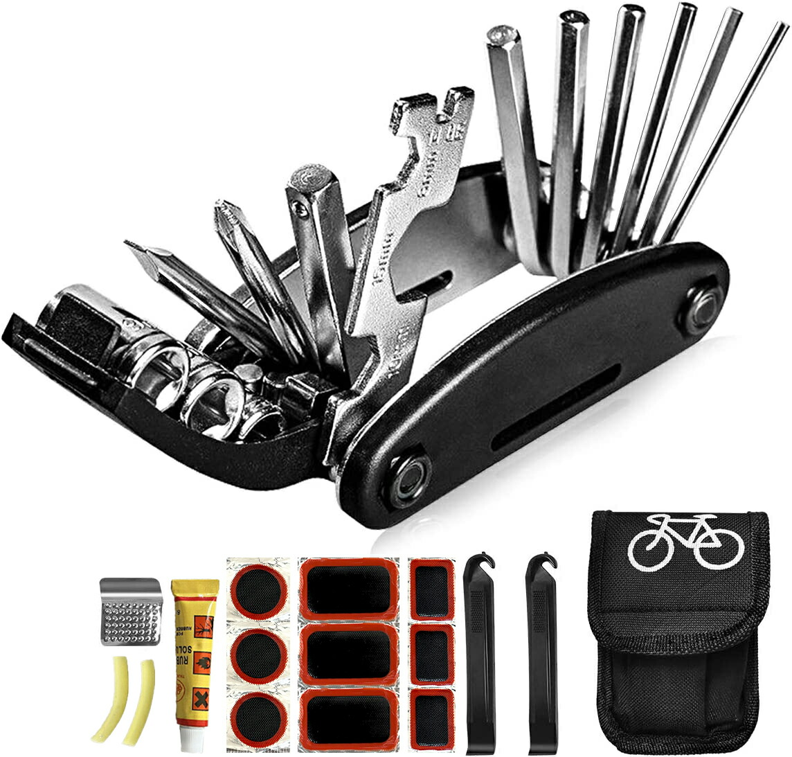 楽天市場】【スピードワールド】自転車修理キット 7点セット 自転車