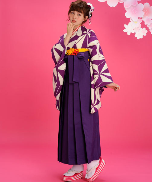 楽天市場】二尺袖着物袴フルセット 麻の葉柄 袴選択可能 着物生地は