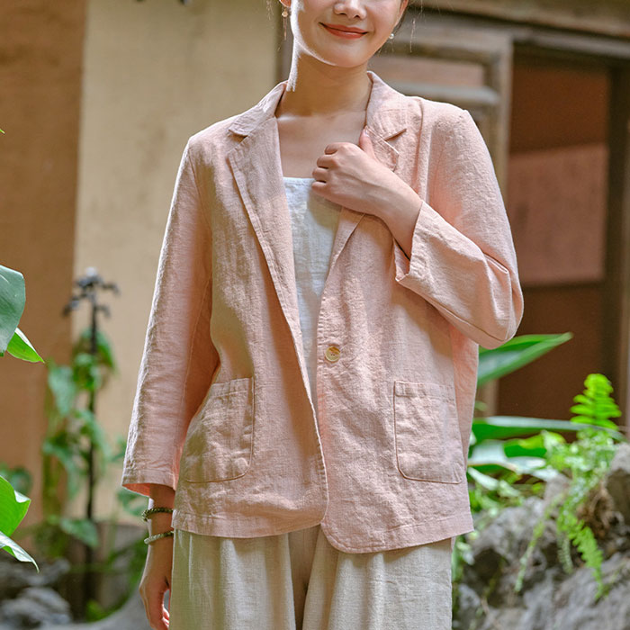 楽天市場】テーラードジャケット レディース 春夏 リネン 麻混