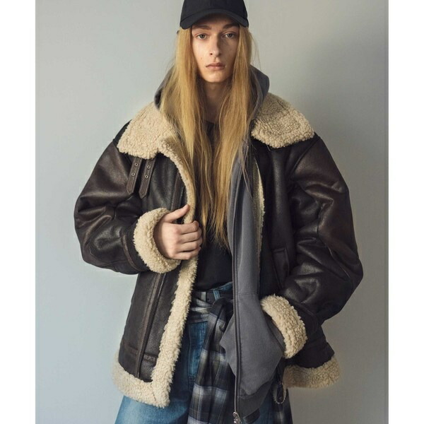 楽天市場】＜monkey time＞ フェイク ムートン B-3 ジャケット