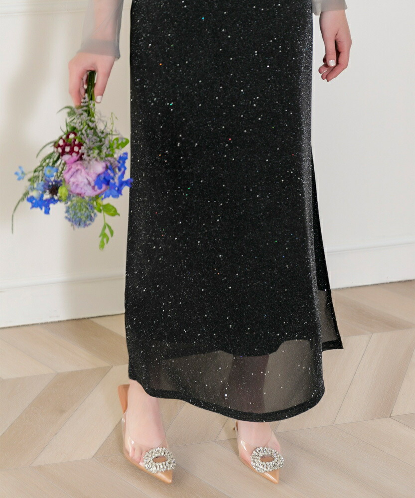 楽天市場】【LEJA】レースネック透けブラウス切替スリットキラキラ